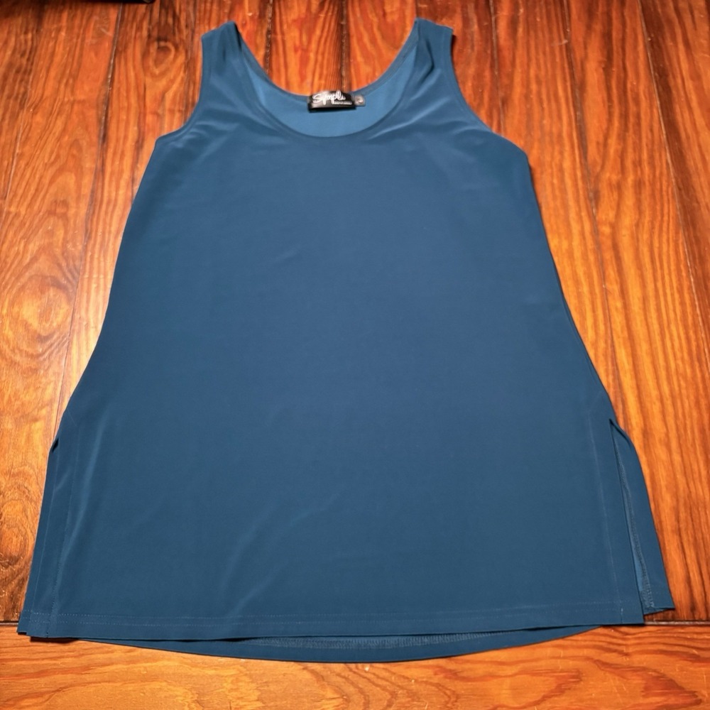 Sympli Go To Tank Relax Atlantis Teal New Sz 6 Quiet Luxury A25